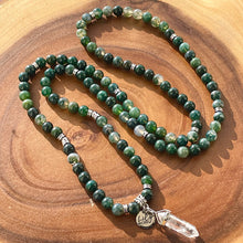 Load image into Gallery viewer, Moss Agate Mother Gaia Growth &amp; Abundance 108 Mala Necklace Bracelet