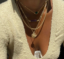 Load image into Gallery viewer, Malachite Power &amp; Transformation Sweet Drop Choker 14” + 2&quot; Gold Necklace