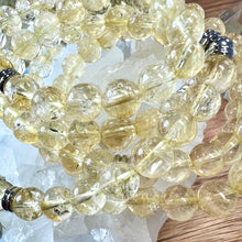 Load image into Gallery viewer, NEW STONE! Brazilian Citrine Sunny Bright &amp; Pure Positive Energy 108 Stretch Mala Necklace Bracelet